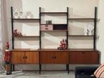Louis van Teeffelen voor WeBe vintage modulair wandsysteem, 250 tot 300 cm, Gebruikt, 200 cm of meer, Teakhout