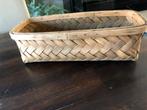 Orgineel vintage plukmand voor fruit  Maat 36 x 14 x 10 cm, Gebruikt, Mand, Ophalen of Verzenden, Riet