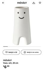 Ikea smiley vaas Frovaxt NIEUW, Steen, Wit, Nieuw, Ophalen of Verzenden