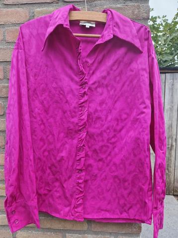 Gave roze blouse met panterprint Shoeby maat S beschikbaar voor biedingen