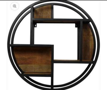 Nieuw industrieel wandrek mango hout rond beschikbaar voor biedingen