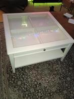 Salontafel met glasplaat en lade - Goede staat!, Huis en Inrichting, Tafels | Salontafels, Ophalen, Gebruikt, 50 tot 100 cm, Glas