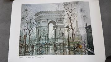 Kunst Print Paris L' Arc de Triomphe  M Legendre 1975.