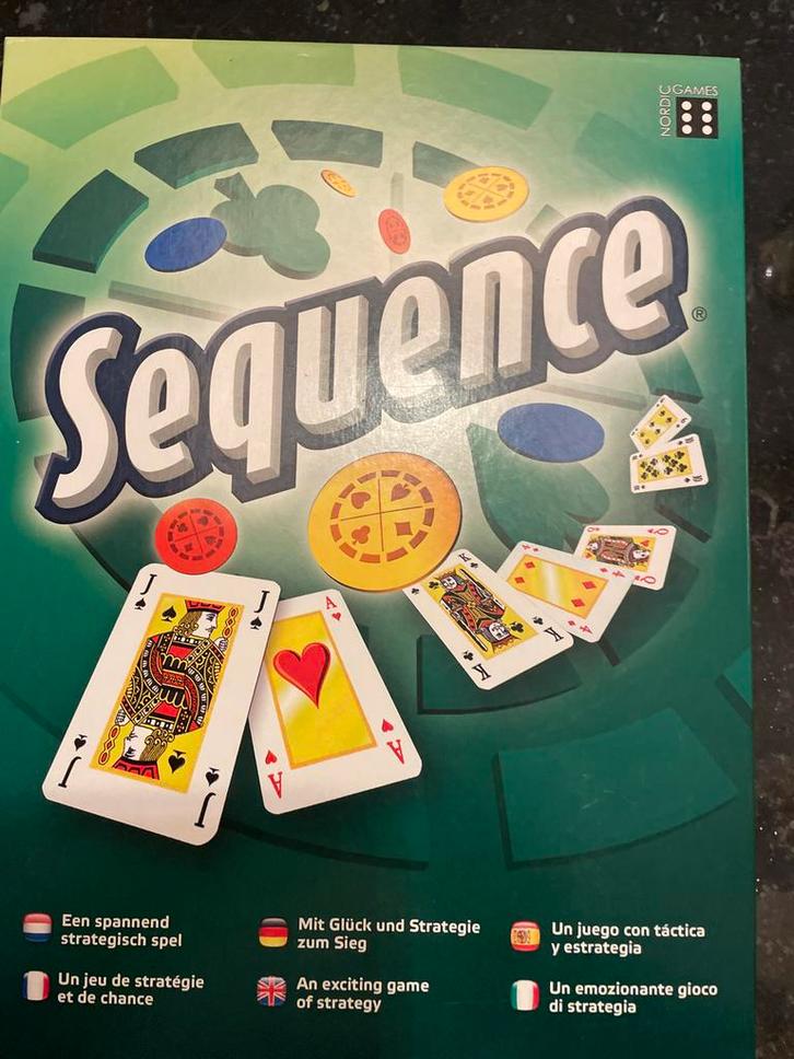 Sequence Bordspel - Strategisch en Leuk!, Hobby en Vrije tijd, Gezelschapsspellen | Bordspellen, Zo goed als nieuw, Reisspel, Ophalen of Verzenden