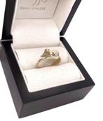 Gouden Fantasie Design Ring 0.02 Briljant Geslepen Diamant, 18 tot 19, -, -, Ophalen of Verzenden