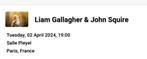 Liam Gallagher & John Squire ticket staanplaats, Tickets en Kaartjes, April, Eén persoon