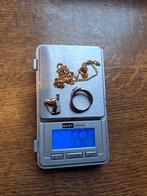 9 karaat gouden ketting hanger ring, Ophalen of Verzenden, Goud