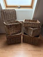 5 x rattan manden, Ophalen, Mand, Zo goed als nieuw, Riet