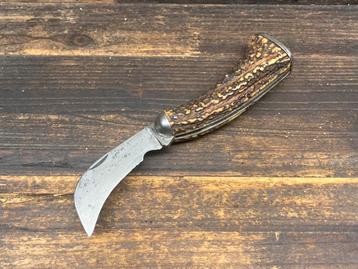 Antiek vintage Duits hertshoorn jachtmes zakmes mes beschikbaar voor biedingen