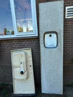 Granito aanrechtblad met rvs spoelbak en waterkering, Huis en Inrichting, Keuken | Keukenelementen, Ophalen, 50 tot 75 cm, Minder dan 100 cm