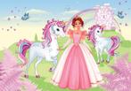Princess fotobehang Unicorn behang, prinses, * Muurdeco4kids, Verzenden, Nieuw, Wanddecoratie