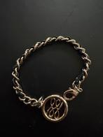 Luxe armband van Lancel goudkleurig/ zwart leder, Sieraden, Tassen en Uiterlijk, Ophalen of Verzenden, Zo goed als nieuw, Zwart