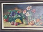 Vintage schilderij stilleven J. Gooris lijst ‘70 verf doek, Antiek en Kunst, Kunst | Schilderijen | Klassiek, Ophalen of Verzenden