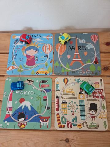 Puzzels met rijdende autootjes beschikbaar voor biedingen