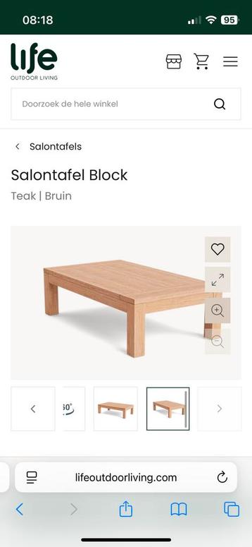 Life Outdoor Living teak loungetafel nieuw!  beschikbaar voor biedingen