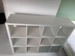 IKEA Kallax kast - wit incl twee vakken met groene deurtjes, Huis en Inrichting, Ophalen, Gebruikt