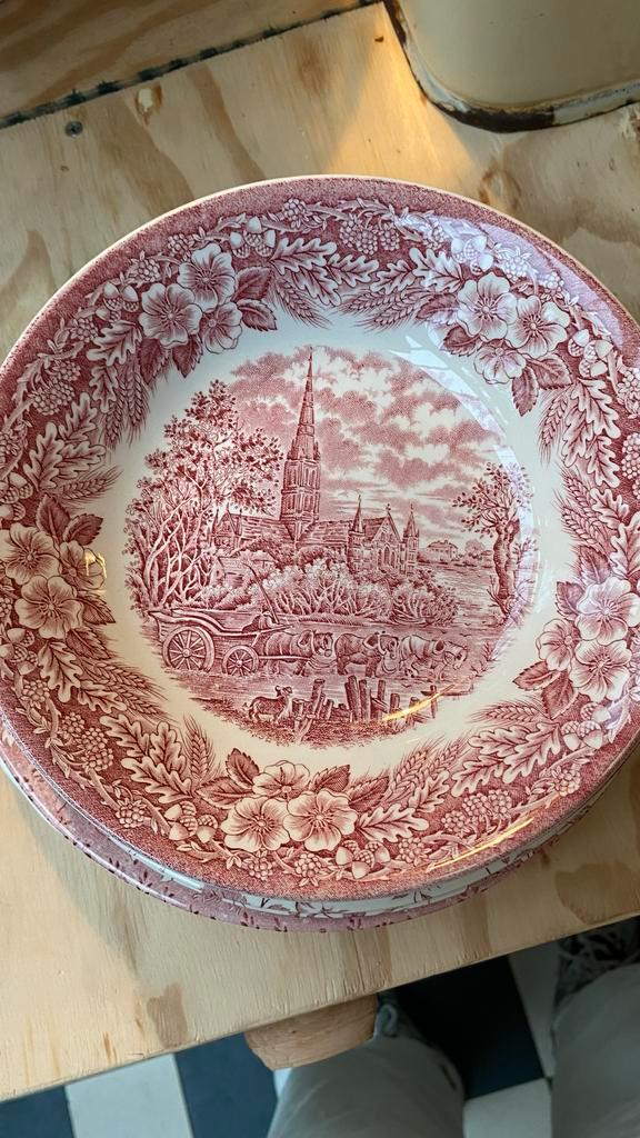 Engelse Borden - Serviesgoed, Antiek en Kunst, Antiek | Servies los, Ophalen of Verzenden