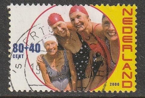 Nederland 2000 1890 Zomer, Zwemmen, Gest Den Bosch, Ophalen of Verzenden, Na 1940, Gestempeld