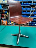 Antieke vintage design werkplaatsstoel jaren 60 / 70, Ophalen, Gebruikt, Bruin, Design