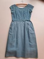jaren 40 blue cocktailjurk, vintage, Blauw, Ophalen of Verzenden, Knielengte, Maat 36 (S)