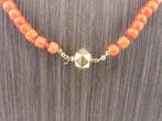 Bloedkoralen collier gouden slot                         D97, Sieraden, Tassen en Uiterlijk, Antieke sieraden, Ophalen of Verzenden
