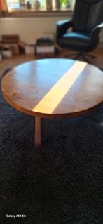 eikenhouten salon tafel, Verzenden, Gebruikt, Rond, 75 cm of meer