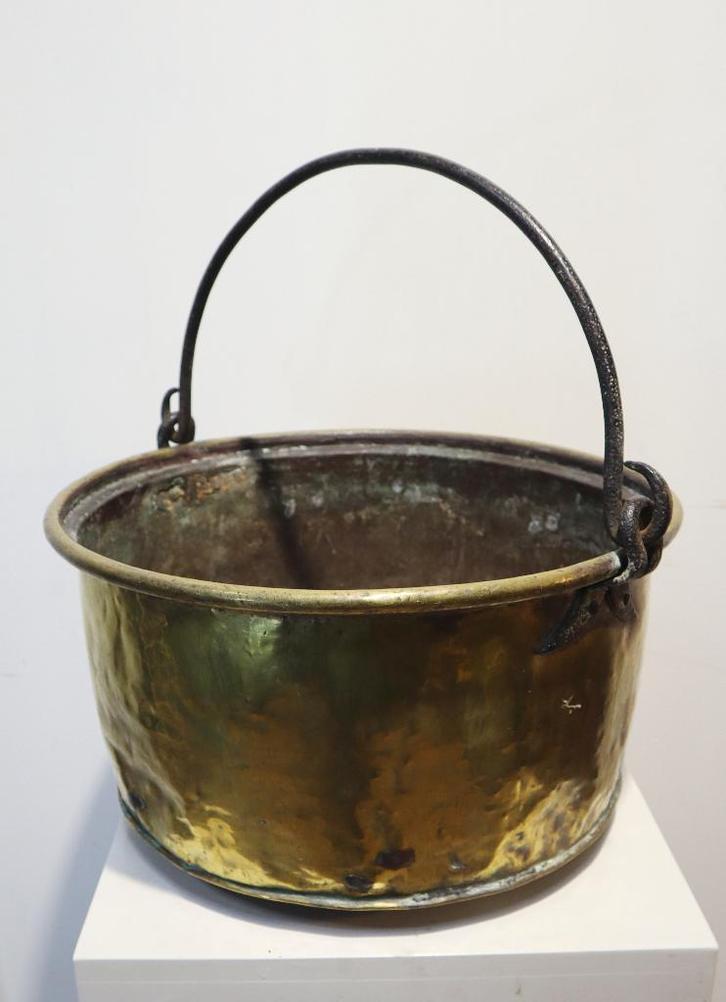 Antieke koperen bak, blokkenbak, Antiek en Kunst, Antiek | Koper en Brons, Ophalen of Verzenden