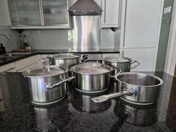 5-delige pannenset Fissler (RVS 18/10) beschikbaar voor biedingen