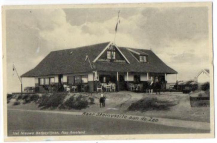 Nes Ameland Badpaviljoen Heineken Cafe J. Steinvoorte 1930, Verzamelen, Ansichtkaarten | Nederland, Ongelopen, Waddeneilanden
