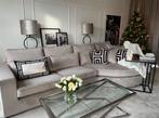 Grote luxe kwaliteits lounge bank velvet, Huis en Inrichting, Ophalen of Verzenden, Zo goed als nieuw, Stof