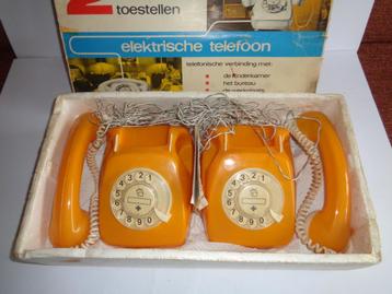Oude HEMA Reactor Elektrische Huis Telefoon Set in Doos beschikbaar voor biedingen
