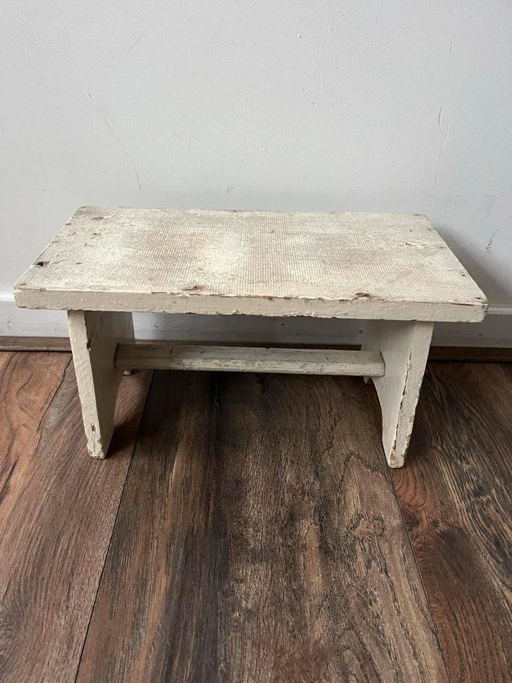 Leuk Vensterbank Krukje, Huis en Inrichting, Stoelen, Gebruikt, Eén, Hout, Wit, Ophalen of Verzenden