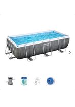 Bestway Power Steel Zwembad 404x201x100cm, Gebruikt, 200 tot 300 cm, 80 tot 120 cm, Ophalen of Verzenden