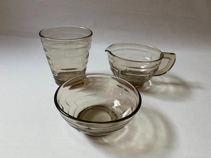 Art Deco Labyrint roomstel roomsetje W.J. Rozendaal Kristalu, Antiek en Kunst, Antiek | Glas en Kristal, Ophalen