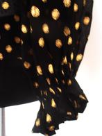 Smashed Lemon - prachtige zwart met gouden feest blouse 36, Kleding | Dames, Blouses en Tunieken, Overige kleuren, Verzenden, Zo goed als nieuw