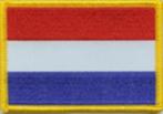 Nederland vlag patch  Gestikte vlag patch      100 % Polyest, Nieuw, Verzenden