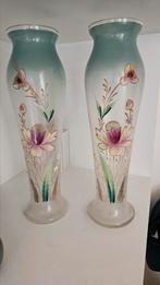 glas vaas / oude vaas / emaille vaas, Ophalen of Verzenden