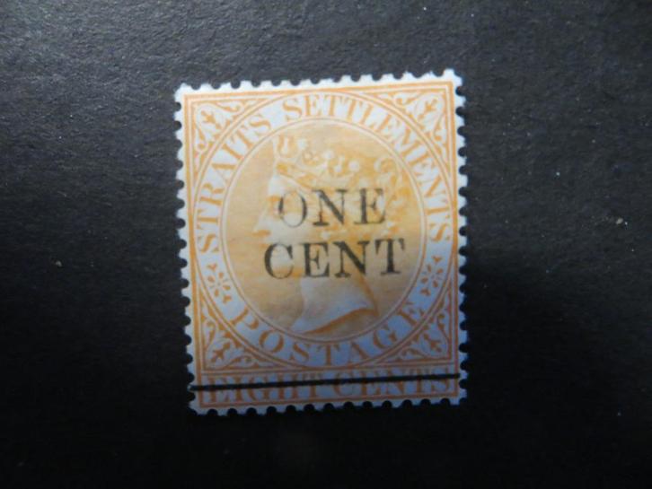 A03397: Straits Settlements QV 1 c CA, Postzegels en Munten, Postzegels | Azië, Ophalen of Verzenden