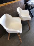 2 Hartman Tuinstoelen - Wit - Kunststof/Hout., Huis en Inrichting, Stoelen, ., Twee, ., Wit