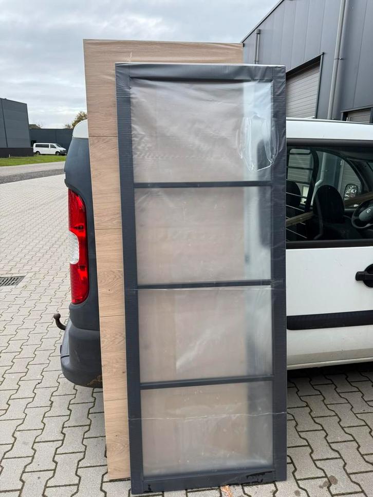 Industriële Binnendeur Staal met Glas - Stalen Deur - NIEUW, Doe-het-zelf en Verbouw, Deuren en Horren, Nieuw, Binnendeur, 200 tot 215 cm