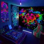Leeuw Glow In The Dark Wandkleed / 3D Wand Kleed Dier Licht, Nieuw, Rechthoekig, Verzenden