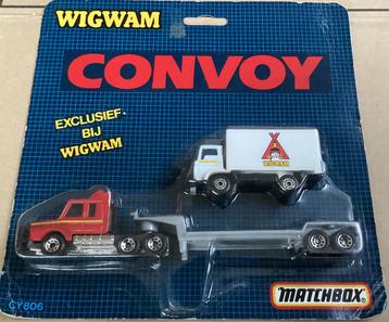 1990 Matchbox Wigwam Convoy Scania & Dodge Truck CY806 OVP beschikbaar voor biedingen