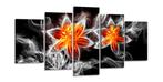 Nieuw * 5 Luik Canvas Schilderij * Vuurbloem 200x100cm, Ophalen of Verzenden