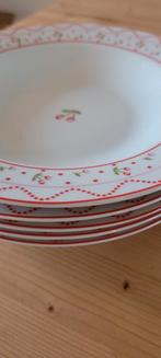 Set van 5 Mariehult Sweden Diepe Borden - Kersen dessin, Ophalen of Verzenden, Zo goed als nieuw, Bord(en), Overige stijlen