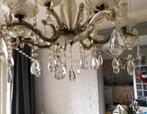 KRISTAL KROONLUCHTER DUBBELE LAAG 9 ARMS, Huis en Inrichting, Lampen | Kroonluchters, Ophalen, Gebruikt