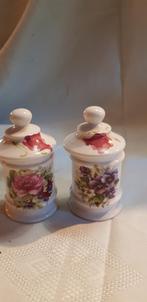 Limoge porselein 2 kleine potjes ieder 10 cm, Antiek en Kunst, Antiek | Porselein, Verzenden