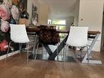 6 moderne design eetstoelen Calligaris ICE - goede staat!, Huis en Inrichting, Stoelen, Ophalen, Gebruikt, Bruin, Modern