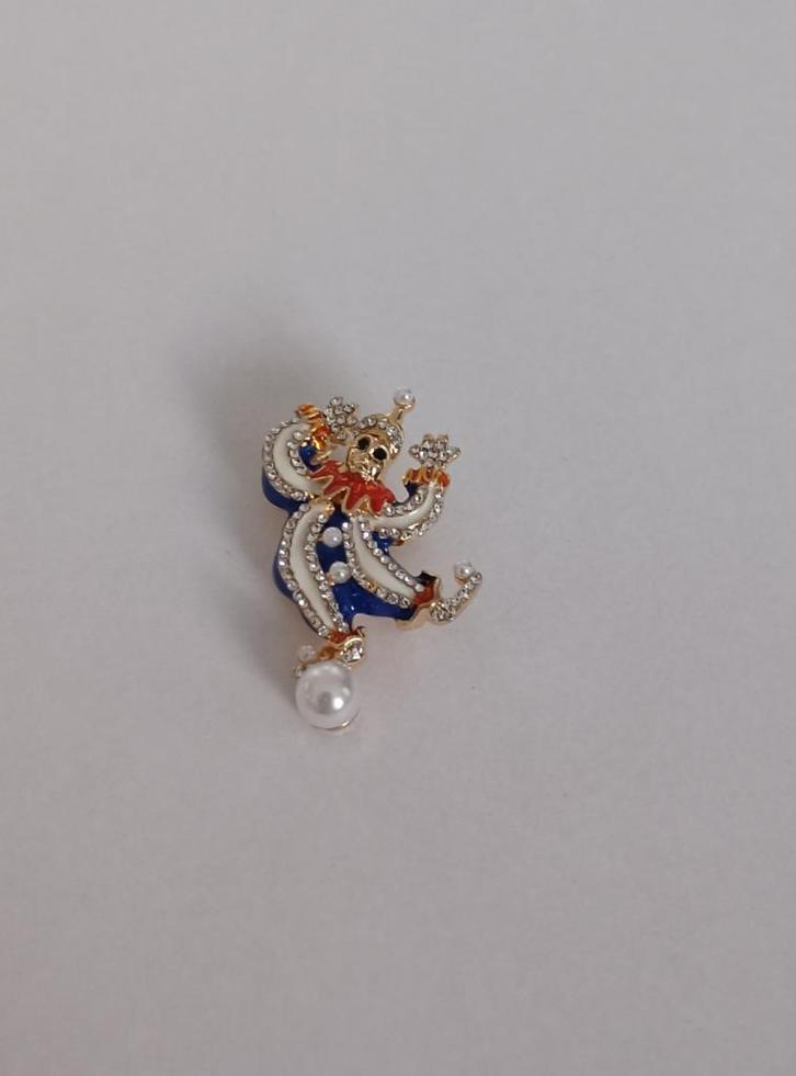 Clown broche, Sieraden, Tassen en Uiterlijk, Broches, Nieuw, Overige materialen, Overige kleuren, Minder dan 4 cm, Met strass
