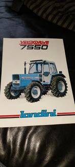 Landini 7550 trekker folder tractor brochure oldtimer, Verzenden, Gelezen