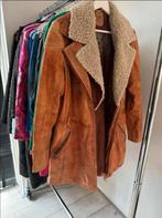 Leren jas, half lange leren jas, maat M, cognac kleur jas, Kleding | Dames, Jassen | Winter, Ophalen, Gedragen, Maat 38/40 (M)